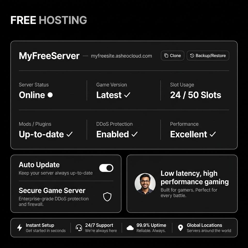 Free Hosting Dashboard